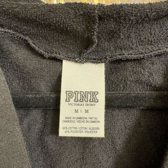 PINK Victorias Secret Black Love Pink Eighty Six Pullover Hoodie Medium - Picture 4 of 4